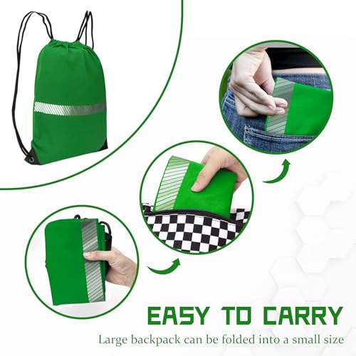 AYKRM Customized Green Drawstring Backpack Bag work Sackpack logo - color: Green-logo
