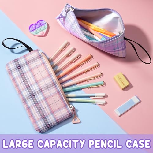 Fimibuke Kids Backpack for Girls, 3 PCS Waterproof Teens Girls School Backpack with Lunch Box, Pencil Pouch Set, Cute Bookbag Travel School Bag for Elementary Middle High School Student Age 6+(Purple) - color: A2.purple