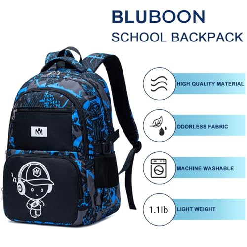 Bluboon Kids Backpack Boys Camo Bookbag Teens Elementary School Bag Daypack Travel Back Pack Middle school (Camo-boy) - color: Camo-boy