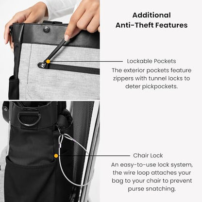 Sherpani Soleil, Anti Theft Convertible Backpack, 3 in 1 Tote, Crossbody Purse, 18L Travel Bag, Fits 13” Laptop (Straw Pro) - color: Straw - Pro