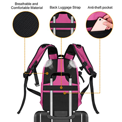 MOSISO Camera Backpack, DSLR/SLR/Mirrorless Photography Camera Bag 15-16 inch Waterproof Hardshell Case with Tripod Holder&Laptop Compartment Compatible with Canon/Nikon/Sony, Rose Red - color: Rose Red
