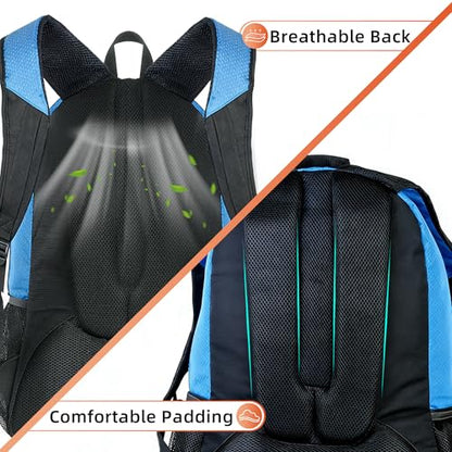 Basketball Bag Backpack with Ball & Shoes Compartment,Basketball Equipment Bags for Basketball, Soccer, Volleyball, Travel - color: Blue