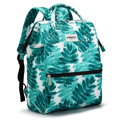 Kinmac Laptop Backpack for Women and Men, Large Capacity Travel Backpack for 15.6 inch Laptop Computer (Olive Leaf) - color: Olive Leaf