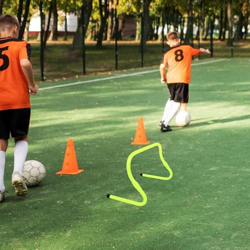 NOLITOY Adjustable Height Agility Hurdles Training Equipment PVC Plastic Speed Hurdles for Football and Basketball Foldable Sports Track for Sports Practice