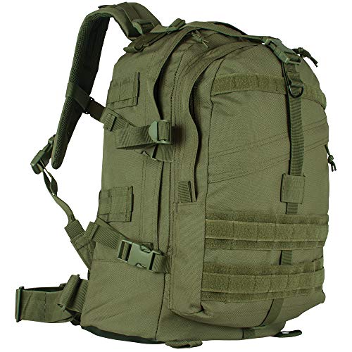 FOX OUTDOOR PRODUCTS Large Transport Pack | 37L Tactical Backpack with Compression Straps, Hydration Pocket & Modular Webbing - color: Olive Drab