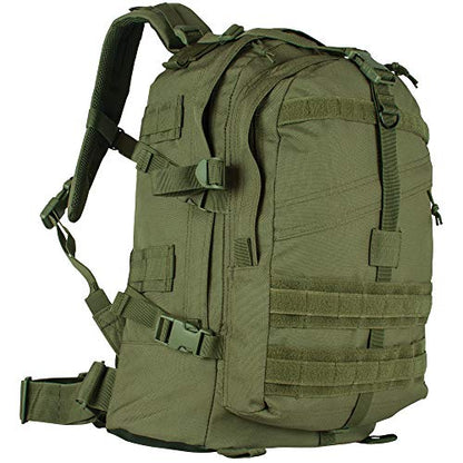 FOX OUTDOOR PRODUCTS Large Transport Pack | 37L Tactical Backpack with Compression Straps, Hydration Pocket & Modular Webbing - color: Olive Drab