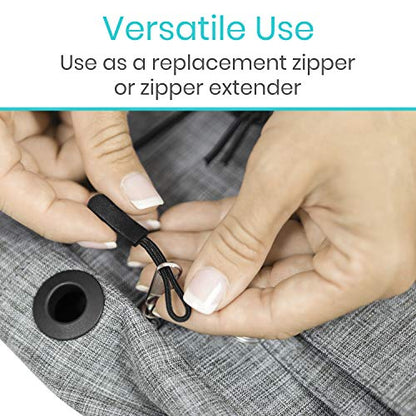 Vive Zipper Pulls Replacement (10 Pack) - Helper Grip Fix for Clothes, Shoes, Purse, Handbag, Luggage, Jacket, Backpack, Boot - Universal Easy Gripper Puller - Set of Plastic Repair Tabs Dexterity Aid
