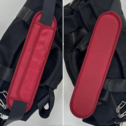 FIEIL 2 Pack Extra Thick Shoulder Strap Pad, Universal Replacement Shoulder Pad, for Shoulder Bags, Detachable Shoulder Strap Pad Pads Help Relieve Shoulder Pain(Sandwich Mesh-Red) - size: Red
