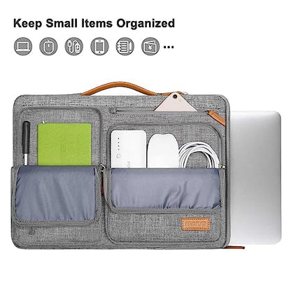 MOSISO 360 Protective Laptop Case 14 inch, 14 inch Laptop Sleeve Compatible with HP Lenovo Dell ASUS Acer, HP, Dell Latitude, Lenovo, Side Open Carrying Case with 4 Zipper Pockets&Handle, Gray - color: Gray, size: 14 inch