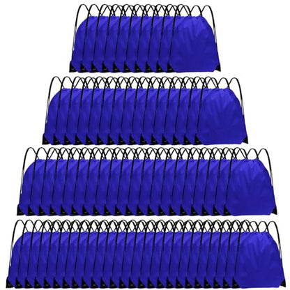 Grneric Drawstring Backpack Bulk 70Pcs String Backpack Drawstring Bags Cinch Bag Sackpack for Men Women Gym(Navy Blue) - color: Navy Blue
