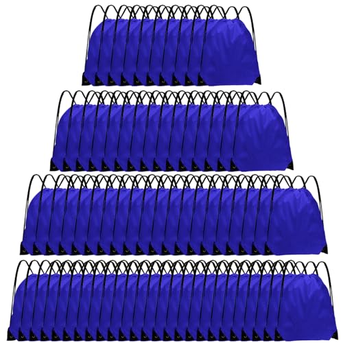 Grneric Drawstring Backpack Bulk 70Pcs String Backpack Drawstring Bags Cinch Bag Sackpack for Men Women Gym(Navy Blue) - color: Navy Blue