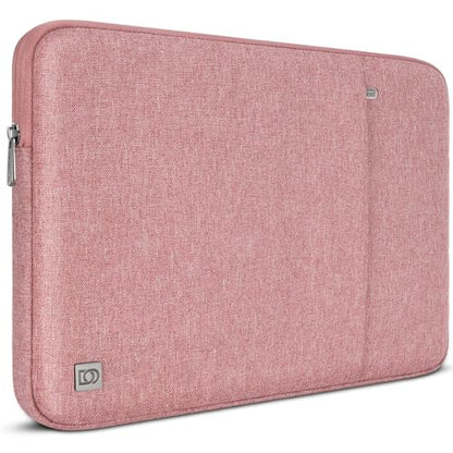 DOMISO Laptop Case Laptop Sleeve Cover Compatible with 14 inch MacBook Pro M4/M3/M2/M1 Pro/Max 2024-2021, Compatible with 13.3 inch HP Dell ASUS Lenovo Notebook, Water-Resistant Bag with Pocket, Pink - color: Pink, size: 13-13.3 inch