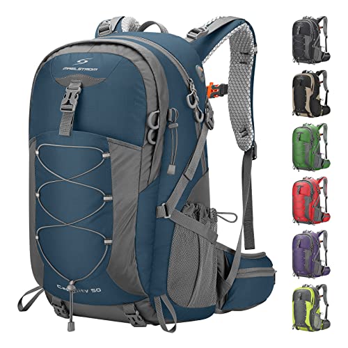 Maelstrom Hiking Backpack,Camping Backpack,50L Waterproof Hiking Daypack with Rain Cover,Lightweight Travel Backpack,Blue - color: 50l Blue, size: 50L