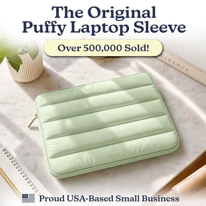Vandel The Original Puffy Laptop Sleeve 13-14 Inch, Laptop Case 14 Inch - color: h. Sage Green, size: 13-14 Inch
