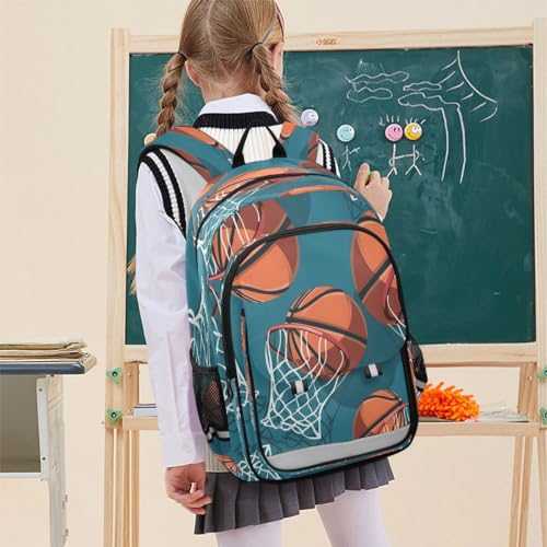 ALAZA Basketball Net Ball Backpack College Middle High School Bag Laptop Bag Casual Dayback Travel Business 17 inch