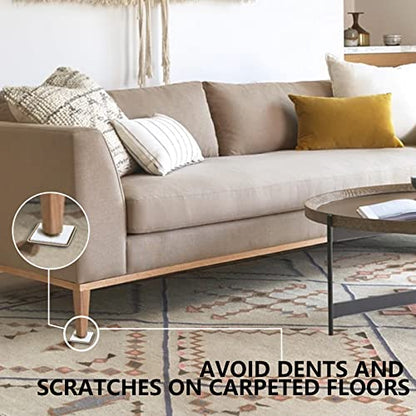 2.5 Inch Self-Stick Furniture Sliders, 16 PCS Square Furniture Sliders for Carpet, Self-Adhesive Chair Sliders, Carpet Sliders - Protect Carpet & Move Furniture Easily. - size: 2 1/2 inch (square)