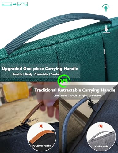 HYZUO 17-17.3 Inch Laptop Sleeve Bag Briefcase for 17" 17.3" HP/Dell/Lenovo/ASUS/LG/MSI Gaming Laptop/Razer Blade 17/18, Men Women NoteBook Protective Case Bag, Dark Green - color: Dark Green, size: 17-17.3 Inch