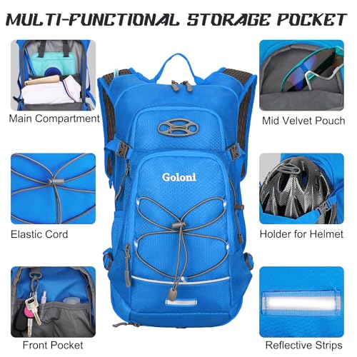 Hydration Backpack,Lightweight Hiking Backpack with 2L Water Bladder,Water Backpack for Biking, Running, Festival