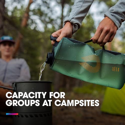 HydraPak Seeker - Collapsible Camping Water Storage (3L) - BPA & PVC Free, Hydration Reservoir Bag, Leak Proof - Mammoth Grey - color: Mammoth Grey, size: 3 Liter