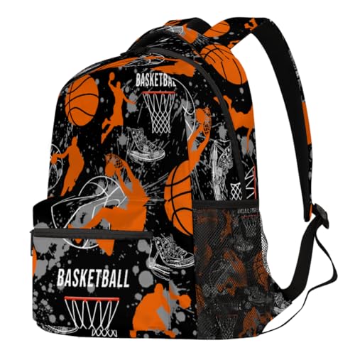 Basketball Backpack and Travel Mug Sport Water Bottle For Boys Girls & Basketball Lover
