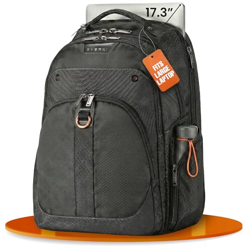 EVERKI Atlas Business 32L Laptop Backpack – Travel-Friendly Business & Office, Professional Backpack for Men & Women, Durable Computer Bag with Adjustable Padded Compartment, Fits 13"-17.3", Black - size: 32 Liters