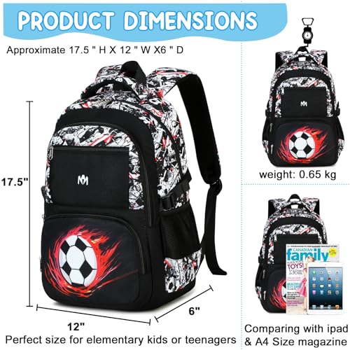 Bluboon Kids Backpack Boys Camo Bookbag Teens Elementary School Bag Daypack Travel Back Pack Middle school (Black White and Red Graffiti) - color: Black White and Red Graffiti