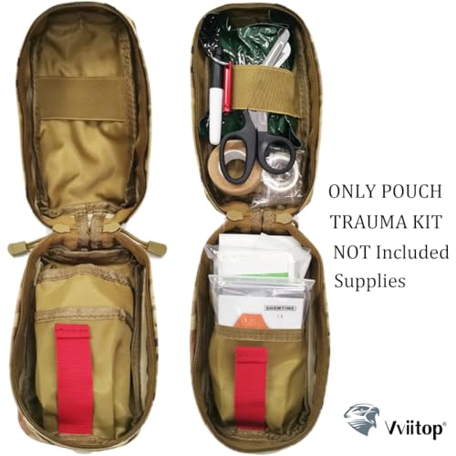 Tourniquet Holder, Small Trauma Portable First Aid Pouch with Molle System IFAK Medical Pouch, Emergency EMT Med Kit for Camping and Hiking (Camouflage) - color: Camouflage
