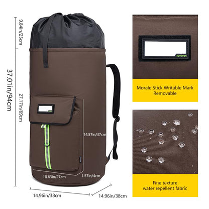laundry bag backpack,extra-large heavy duty laundry bags,laundry backpack for college students,drawstring closure (Brown) - color: Brown
