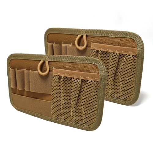 2 Pack Backpack Organizer Insert Tactical Bag Modular Pack Insert Organizer Utility Accessories Admin Panel Hook and Loop Fasteners for Packs Backpack or Messenger Bags - color: Tan