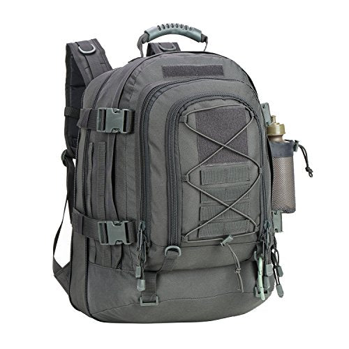 Large Tactical Backpack for Men Military Backpack with DIY System for Travel, Work,Camping,Hunting,Hiking,Sports (GRAY) - color: Gray