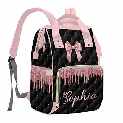 MyPupSocks Custom Baby Diaper Backpack with Name, Custom Multifunction Large Travel Diaper Bag Backpack for New Mom Baby Newborn - color: Multi #28