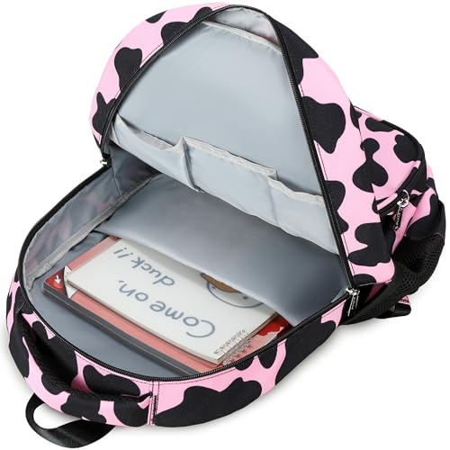abshoo Lightweight Kids Backpack For School Girls Teens Bookbag Kindergarten Elementary School Bags (Cow Print Pink) - color: Cow Print Pink