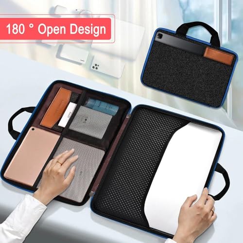 Hseok Laptop Case for MacBook Pro 14 inch TSA Sleeve Handbag,Black-Blue - color: Black-blue