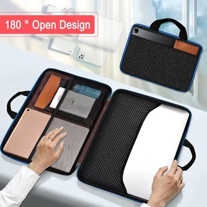 Hseok Laptop Case for MacBook Pro 14 inch TSA Sleeve Handbag,Black-Blue - color: Black-blue