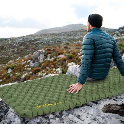 Naturehike 27oz Ultralight Sleeping Pad, Insulated Inflatable Sleeping Pad 4.6R, Lightweight Sleeping Mat for Camping, Hiking, Backpacking, with Air Pump Sack - size: Rectangular XL