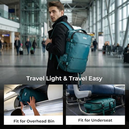 Vacuum Compression Backpack, Carry on Sealed Travel Backpack with Vacuum System and Pump, Fathers Day, Birthday Gifts for Traveler Expands to 40L Packing Capacity, Fits 17” Laptop &2–5 Days of Clothes - color: Teal, size: 40L