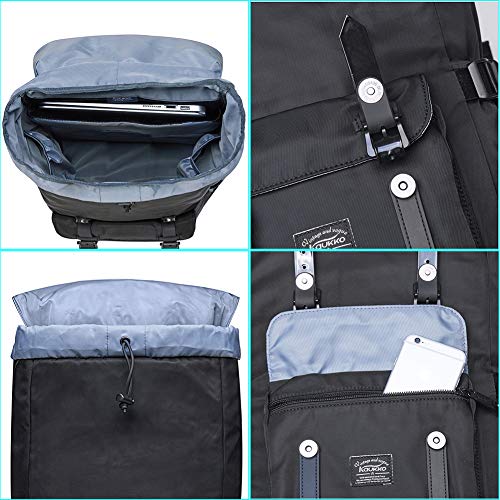 KAUKKO Unisex Ep5 Backpack, (Black (E5-3)), 45 x 27 x 17cm (HxBxT), Backpack - color: (Black (E5-3)), size: Large