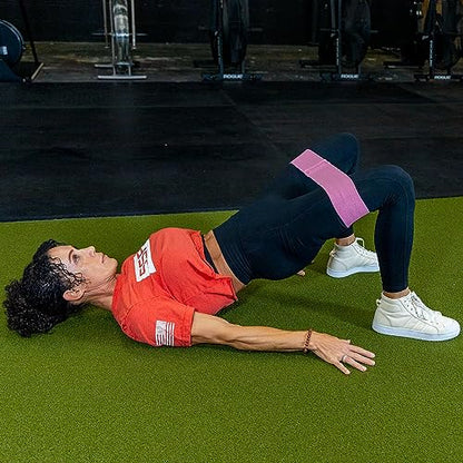 Serious Steel Fitness Hip and Glute Activation Band | Squat & Deadlift Warm-up Band for Hips and Glutes - color: Pink (Non-Slip - 13" Medium)
