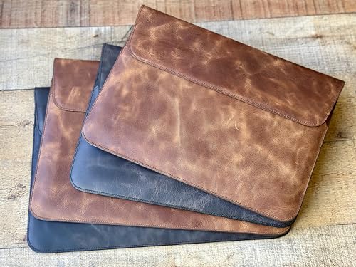 Personalized Leather Laptop Sleeve for MacBook Air - Pro 13"/14"/15"/16" (M1 M2 M3 M4), iPad Pro-Air 11" 13", iPad A16 – Custom Gift for Men & Women