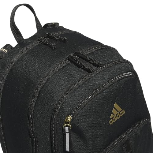 adidas Prime 7 Backpack for Laptop, School and Travel, 37L - color: Black/Gold Metallic/2