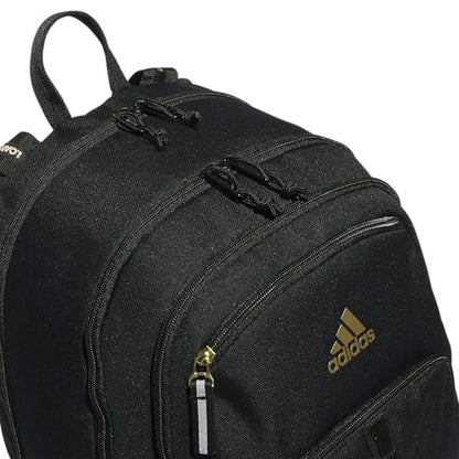 adidas Prime 7 Backpack for Laptop, School and Travel, 37L - color: Black/Gold Metallic/2