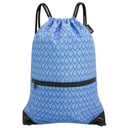 HOLYLUCK Drawstring Backpack Bag Sport Gym Sackpack - color: Blue Windmill