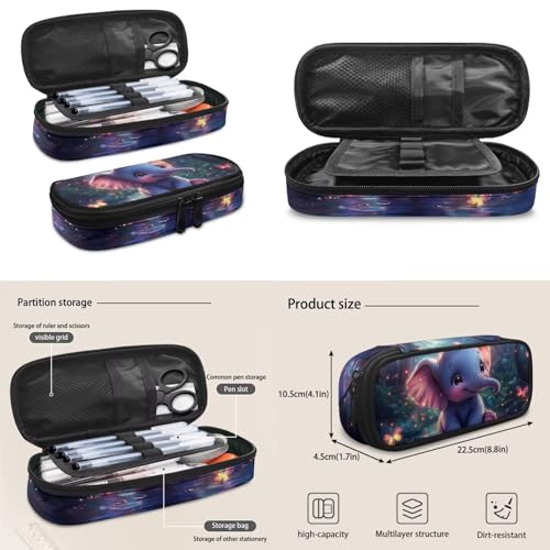 Cute Elephant Backpack for Girls Kids Backpack with Lunch Box Water Bottle Sling Bag and Soft Pencil Case 4Pcs Set 17" Lightweight Bookbag with Large Front Pocket Sturdy Elementary School Bag - color: Cute Elephant