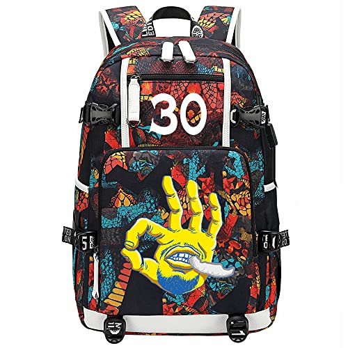 Basketball Player 30 Multifunction Backpack Travel Laptop Fans bag For Men Women - color: Red - 2