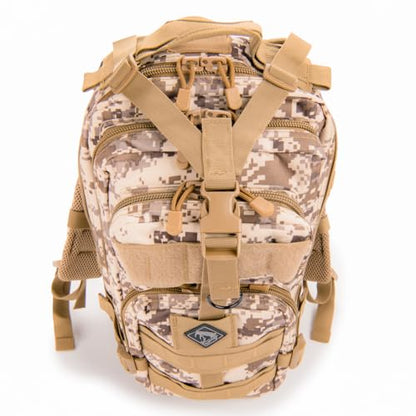 Medium Backpack with Pistol Retention System, Desert Digital, Concealed Carry Capability with MOLLE Webbing Exterior for Modular Gear Expansion - color: Desert Digital