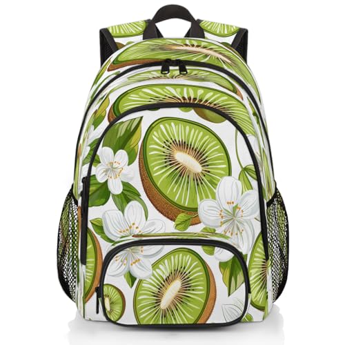 Kiwi Fruit Laptop Backpack for Women Men, 18.3 Inch Travel Work Backpacks, Fresh Kiwi Fruit Waterproof Computer Casual Daypack Nurse Teacher Bags - color: Multicolor 14