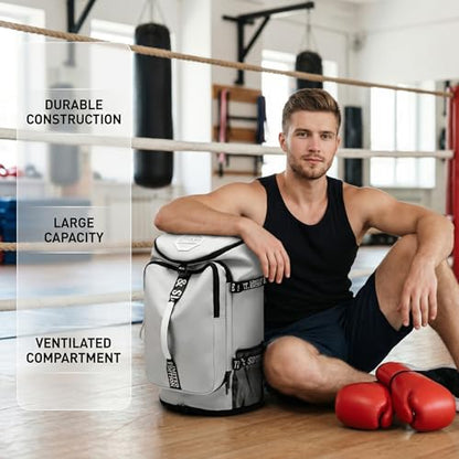 Gym Duffle Bag Backpack with Shoe Compartment,4 ways Travel Backpack for Women and Men,Multi-Functional Weekender bag with Waterproof Layer&Laptop Compartment for Fitness, Travel,Camping - color: Grey