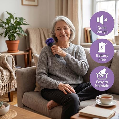 ONIPAX 3-in-1 Muscle Roller Stick, Manual Massage Tool with 8 Adjustable Gears & POM Core, Customizable Deep Tissue Relief for Neck, Back, and Calves, Portable Post-Workout Recovery (Purple)