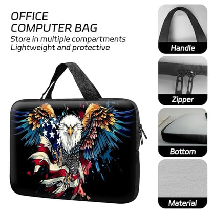 14 15 15.4 15.6 inch Laptop Handle Bag Computer Bag, Pouch Holder Notebook Sleeve Cover Soft Case Compatible for Dell,Lenovo,Toshiba HP, Asus Notebook-Handsome Eagle - color: Handsome Eagle