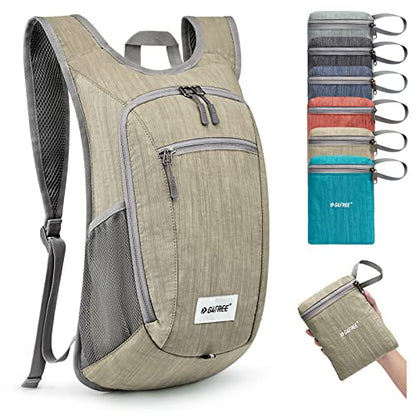 G4Free 10L/15L Hiking Backpack Lightweight Packable Hiking Daypack Small Travel Outdoor Foldable Shoulder Bag - color: Beige, size: 10L